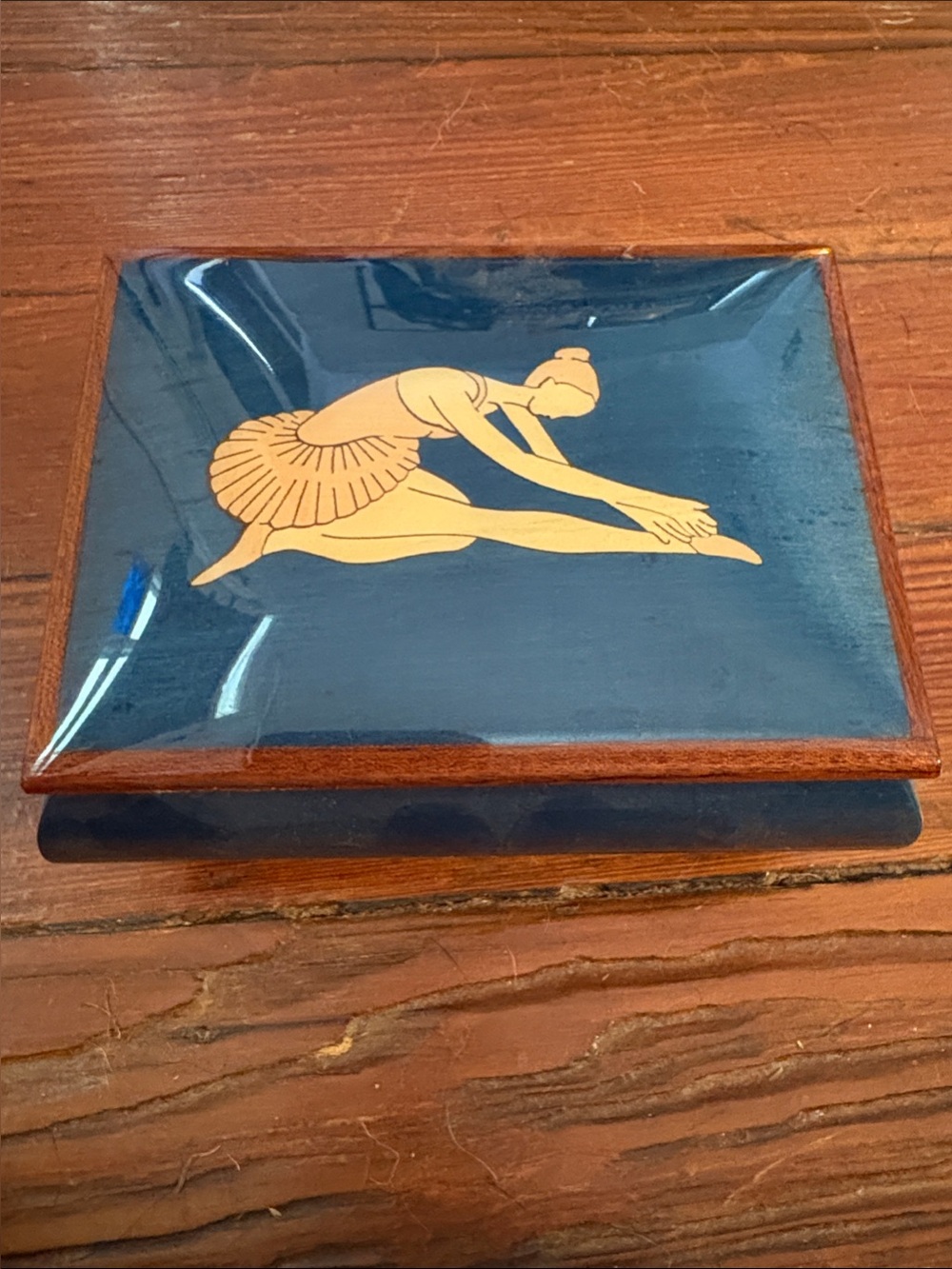 Vintage Miss Bellevue Sorrento Italian Inlaid Wood Ballerina Music Box - Works!